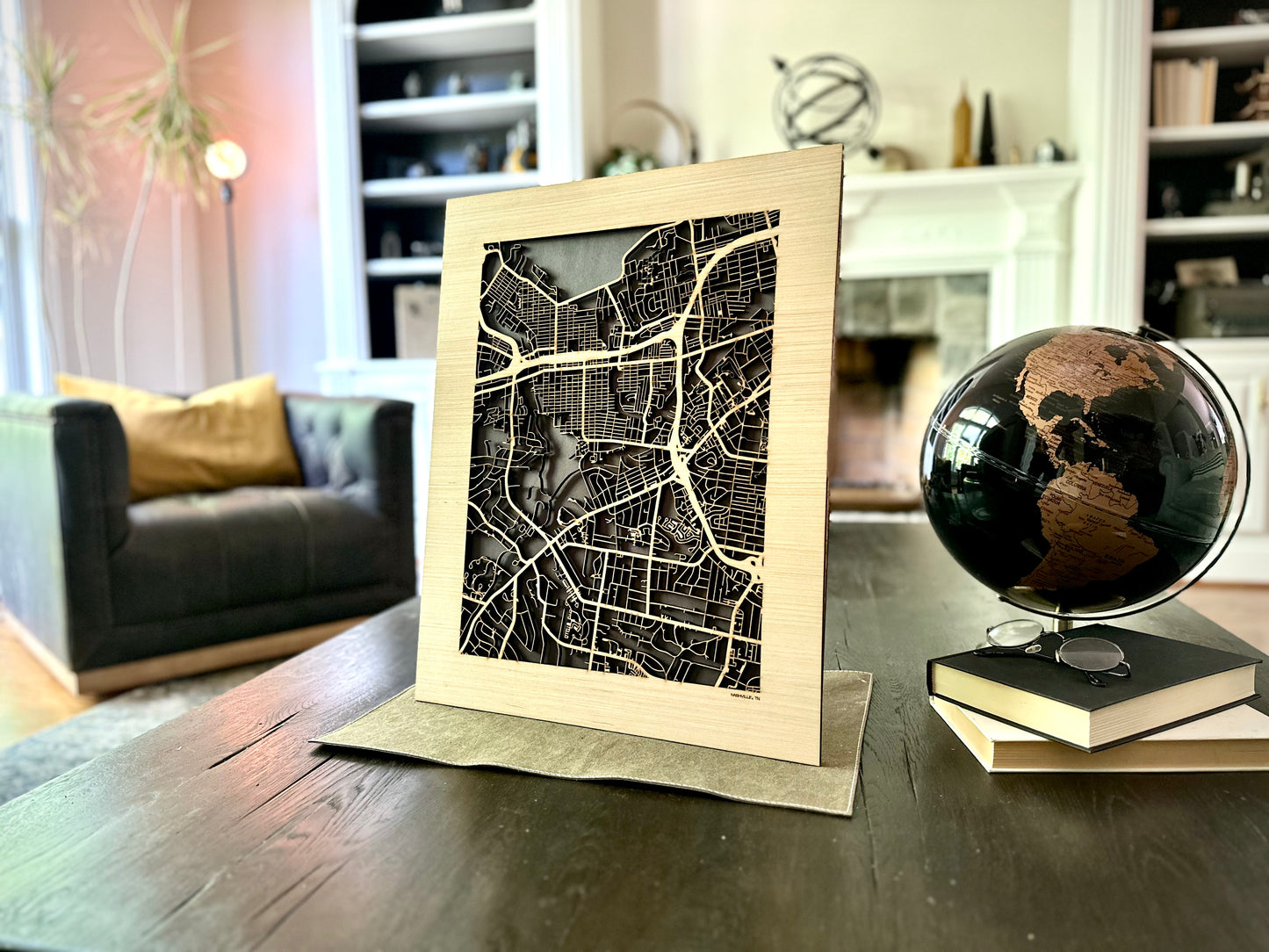 Nashville, TN City Street Map | Modern Wood Wall Art in a Minimalist design. 3 sizes