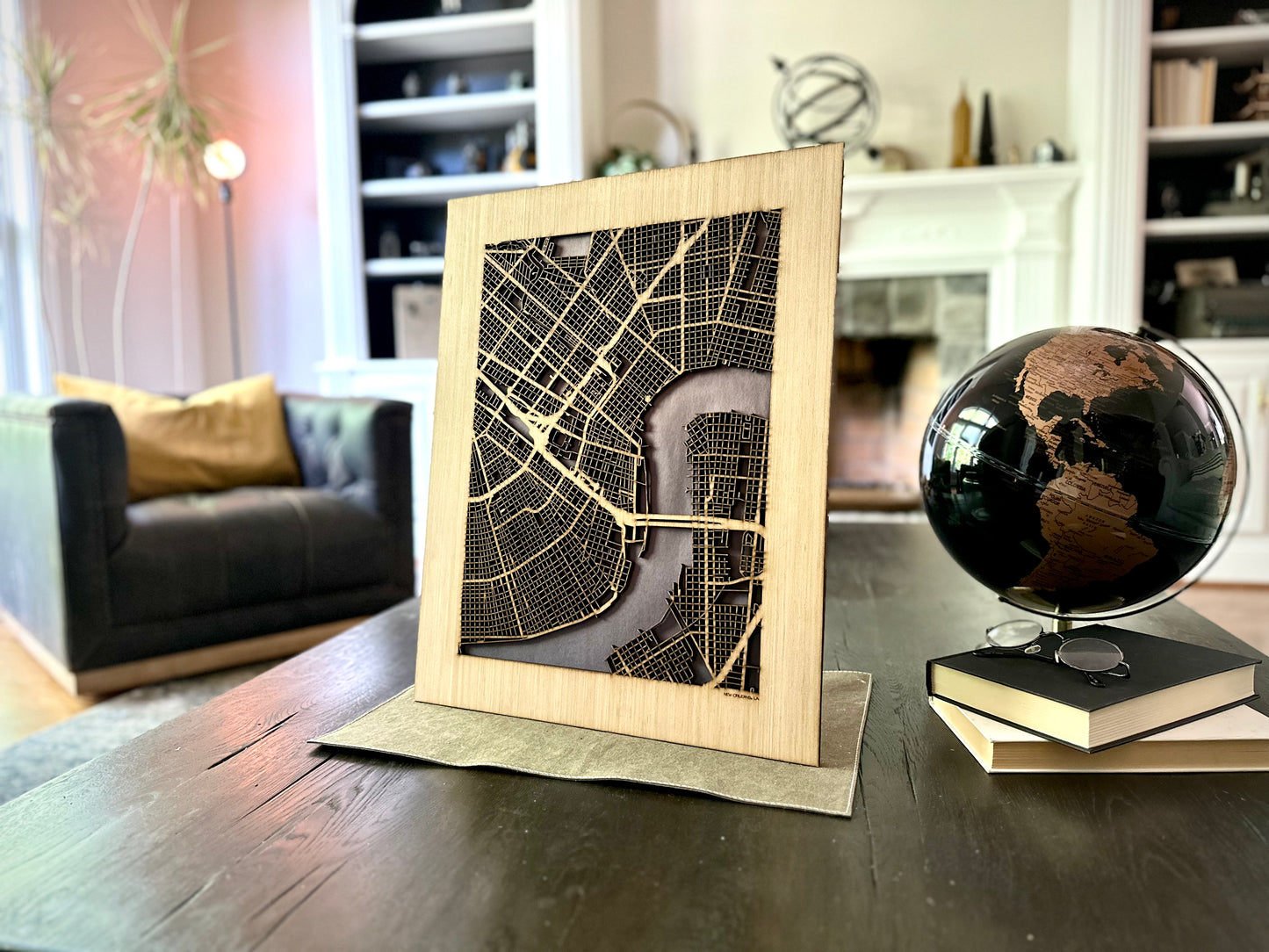 New Orleans, LA City Street Map | Modern Wood Wall Art in a Minimalist design. 3 sizes