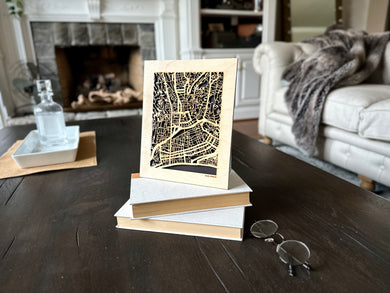 Nice, France City Street Map | Modern Wood Wall Art in a Minimalist design. 2 sizes