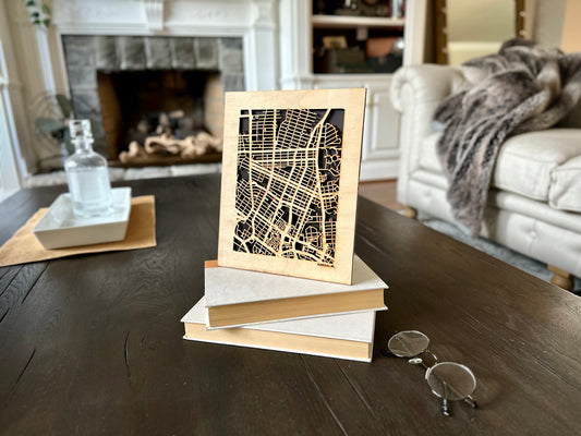 Norfolk, VA City Street Map | Modern Wood Wall Art in a Minimalist design. 2 sizes