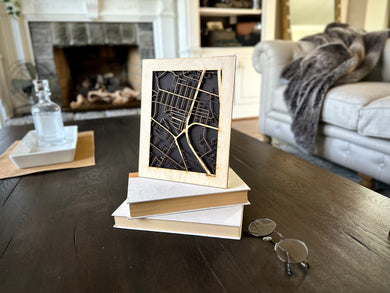 Novato, CA City Street Map | Modern Wood Wall Art in a Minimalist design. 2 sizes