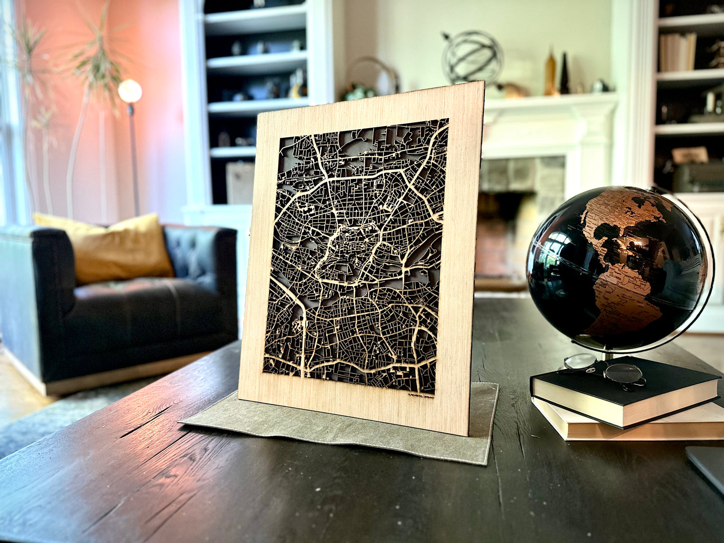 Nuremberg, Germany City Street Map | Modern Wood Wall Art in a Minimalist design. 2 sizes