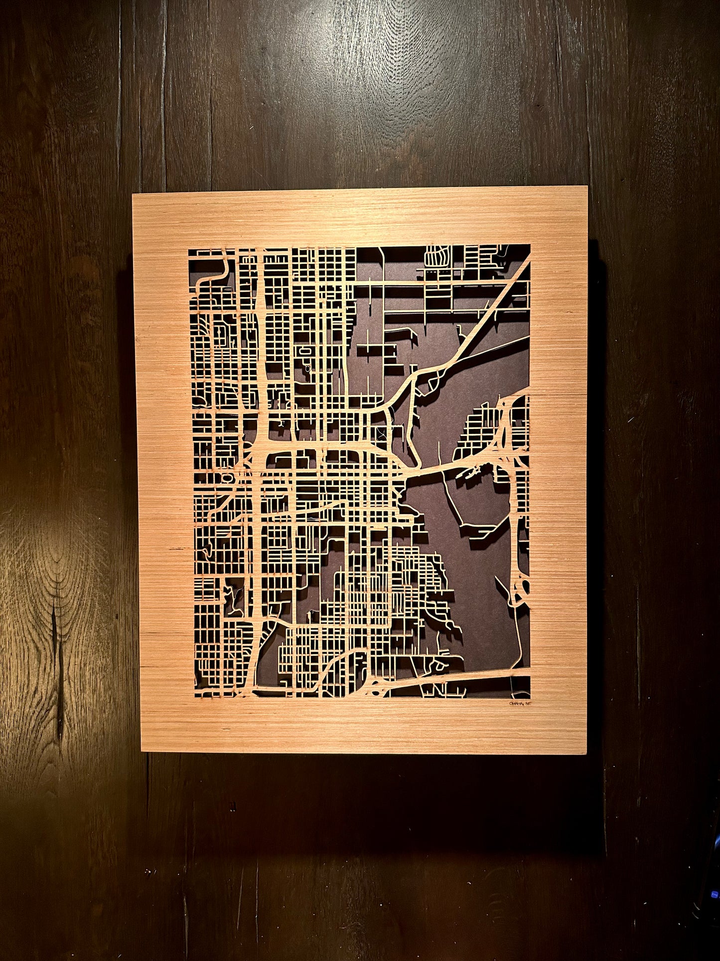 Omaha, NE City Street Map | Modern Wood Wall Art in a Minimalist design. 2 sizes