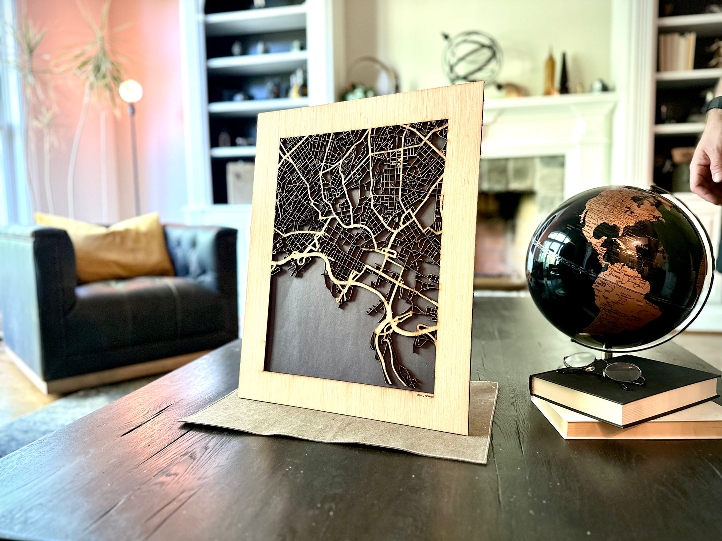 Oslo, Norway City Street Map | Modern Wood Wall Art in a Minimalist design. 2 sizes