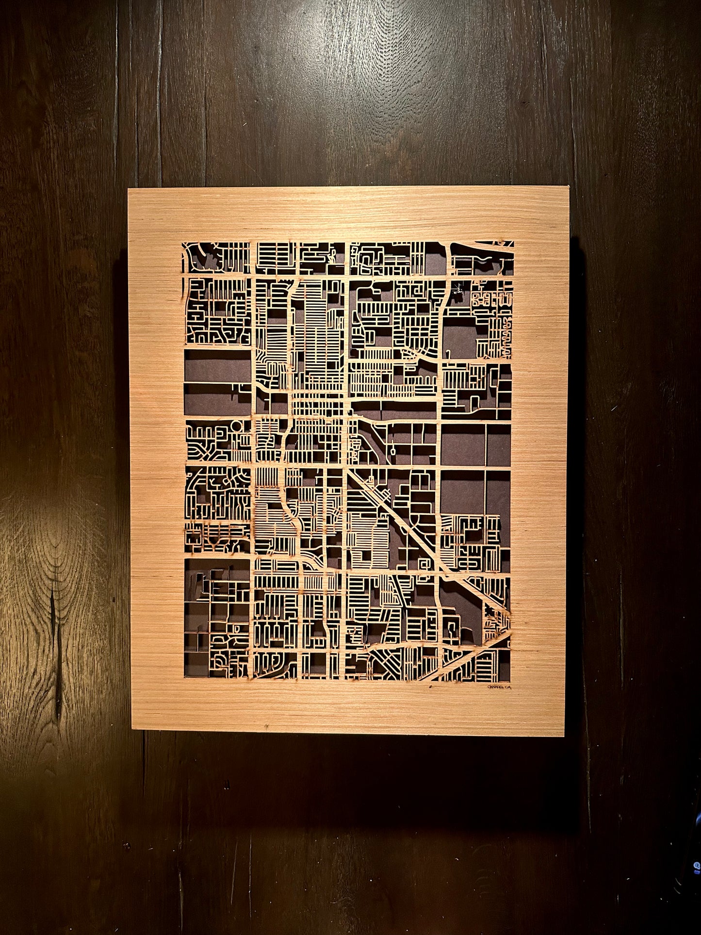 Oxnard, CA City Street Map | Modern Wood Wall Art in a Minimalist design. 2 sizes
