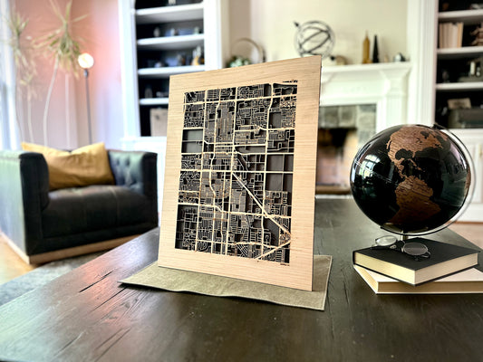 Oxnard, CA City Street Map | Modern Wood Wall Art in a Minimalist design. 2 sizes