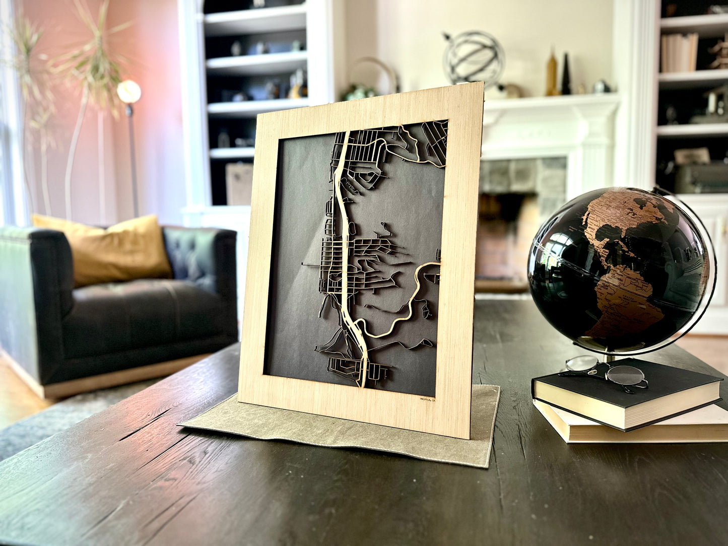 Pacifica, CA City Street Map | Modern Wood Wall Art in a Minimalist design. 2 sizes
