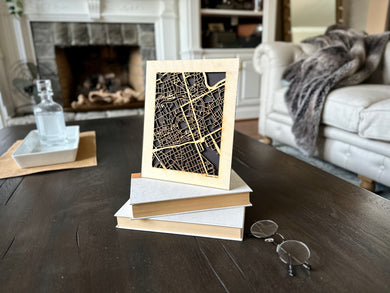 Palermo, Italy City Street Map | Modern Wood Wall Art in a Minimalist design. 2 sizes