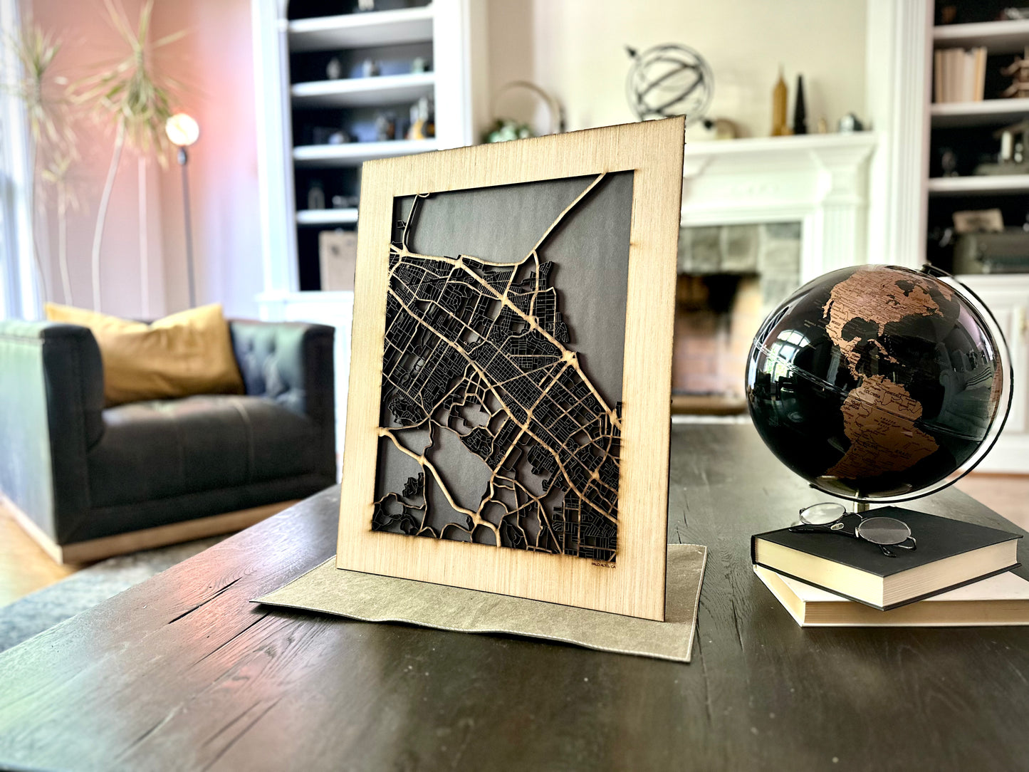 Palo Alto, CA City Street Map | Modern Wood Wall Art in a Minimalist design. 2 sizes