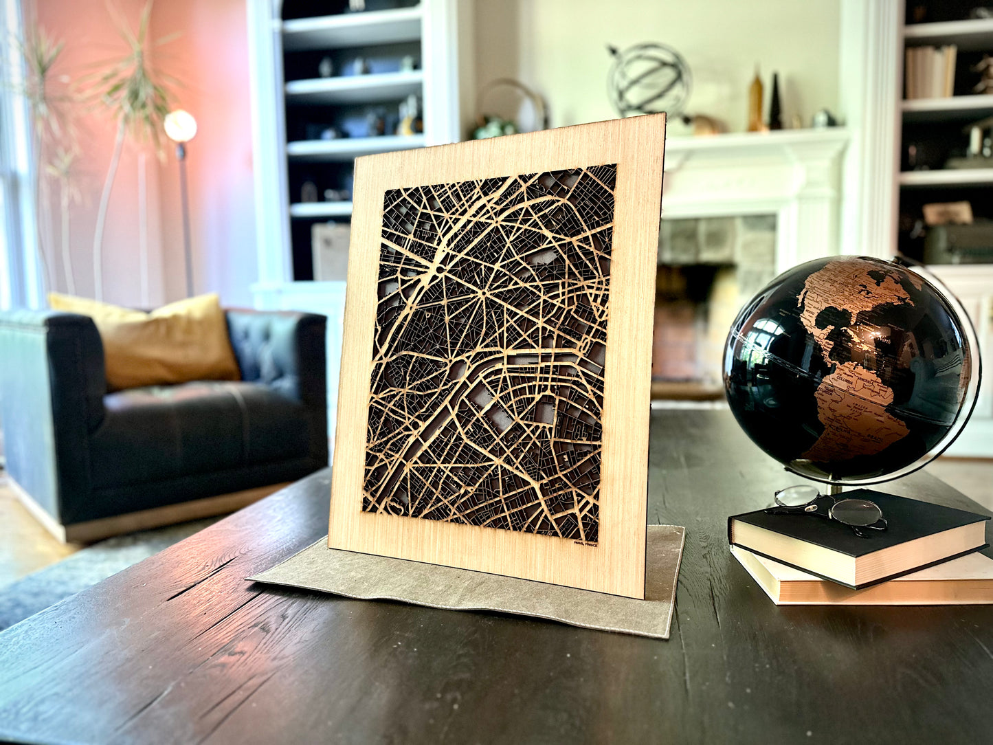 Paris, France City Street Map | Modern Wood Wall Art in a Minimalist design. 3 sizes