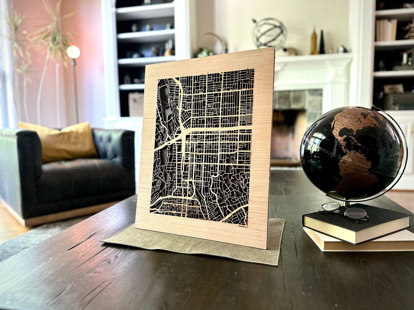 Pasadena, CA City Street Map | Modern Wood Wall Art in a Minimalist design. 2 sizes
