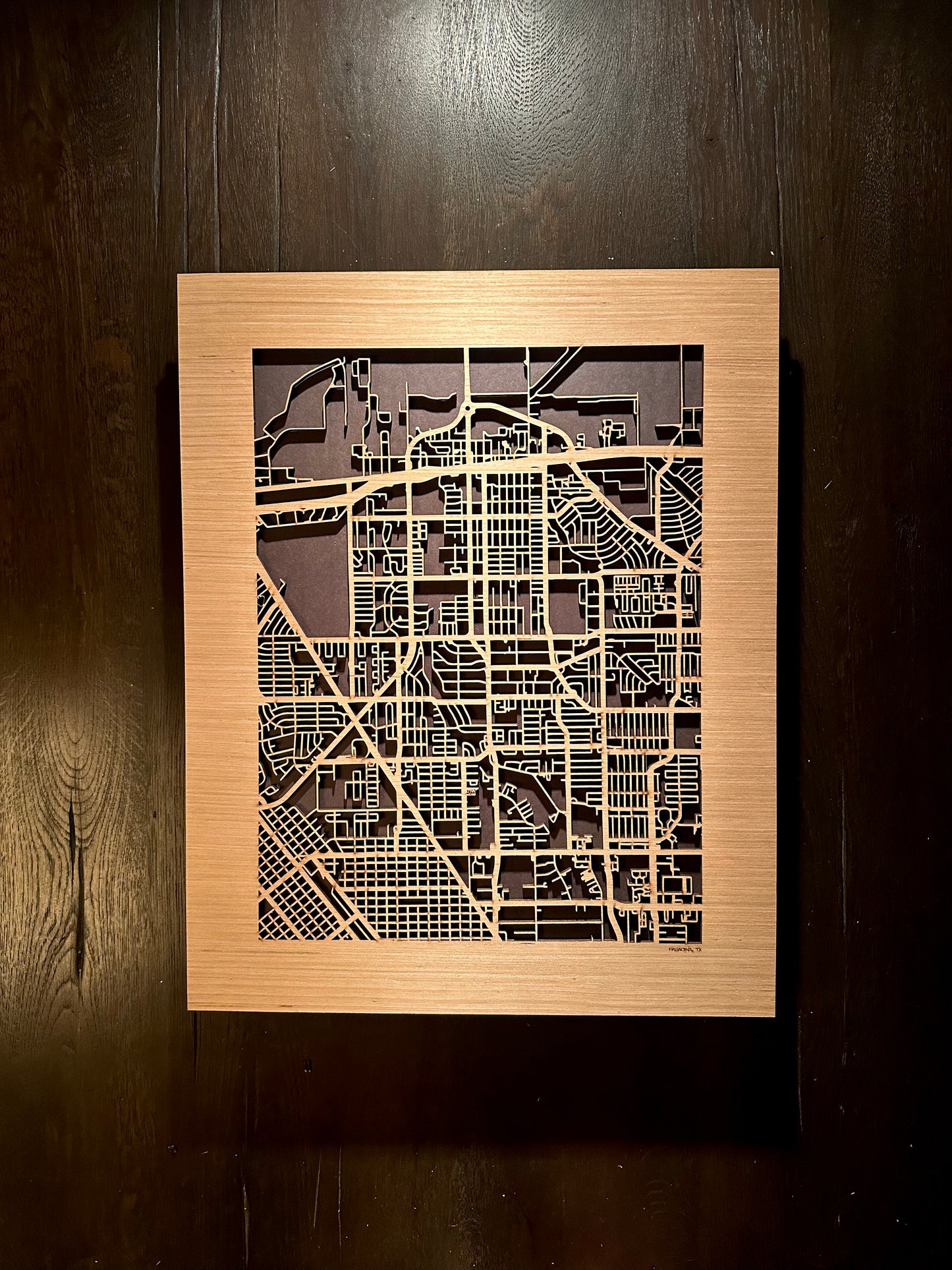 Pasadena, TX City Street Map | Modern Wood Wall Art in a Minimalist design. 2 sizes