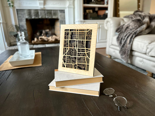 Pasadena, TX City Street Map | Modern Wood Wall Art in a Minimalist design. 2 sizes