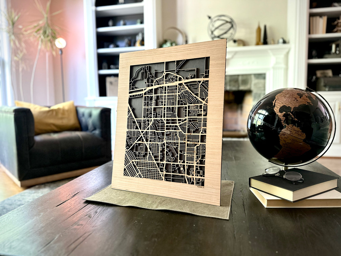 Pasadena, TX City Street Map | Modern Wood Wall Art in a Minimalist design. 2 sizes