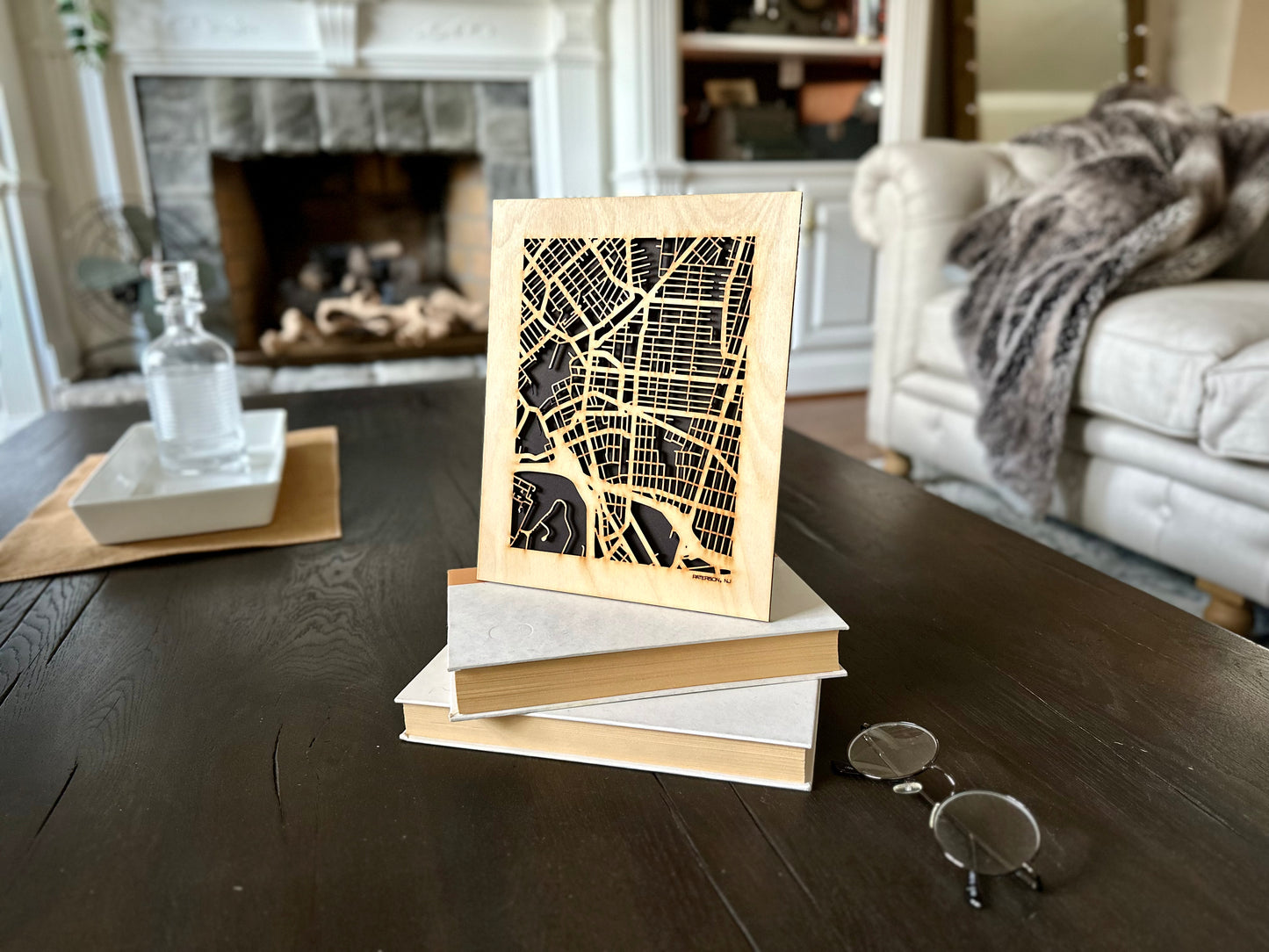 Paterson, NJ City Street Map | Modern Wood Wall Art in a Minimalist design. 2 sizes