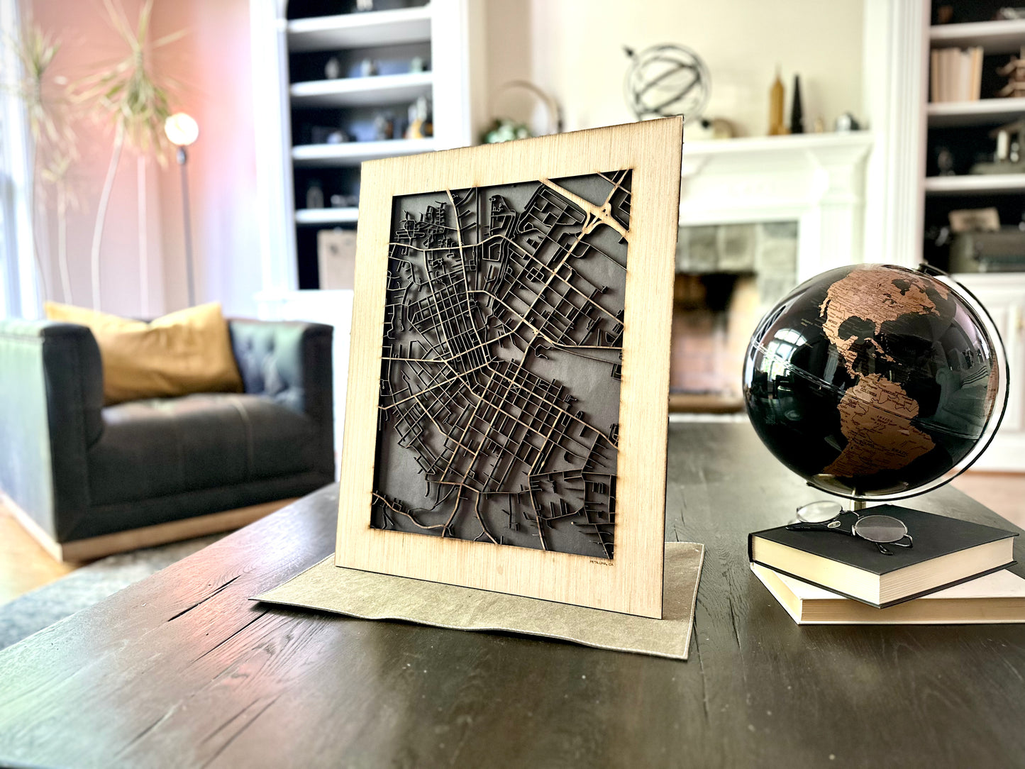 Petaluma, CA City Street Map | Modern Wood Wall Art in a Minimalist design. 2 sizes