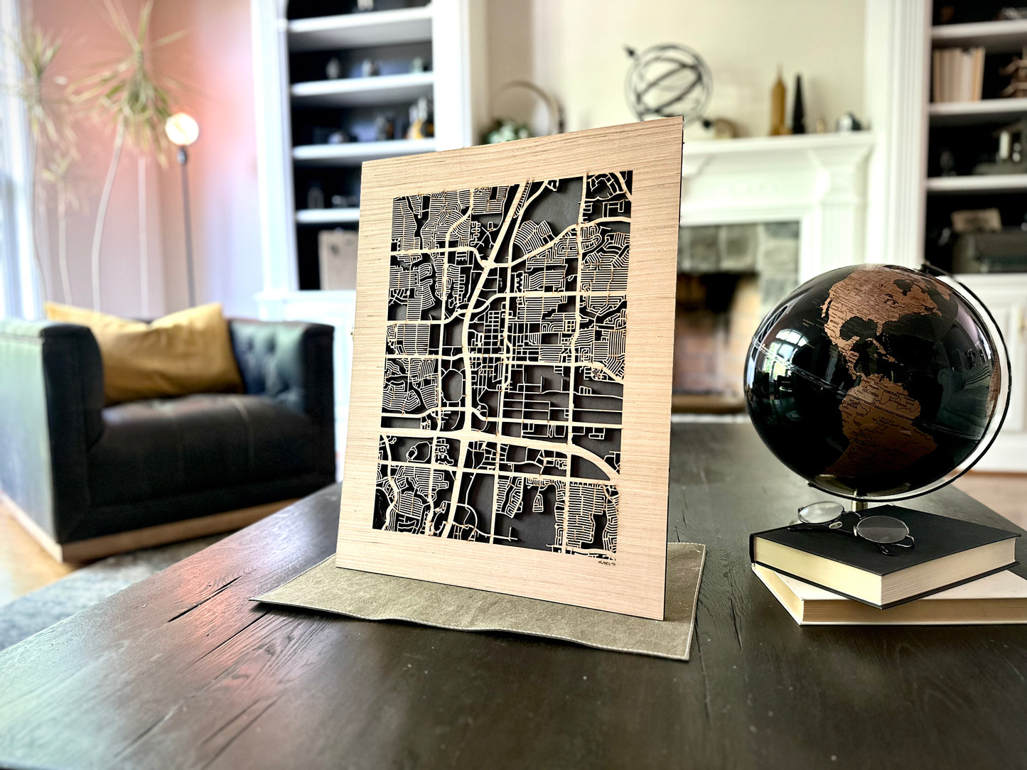 Plano, TX City Street Map | Modern Wood Wall Art in a Minimalist design. 2 sizes