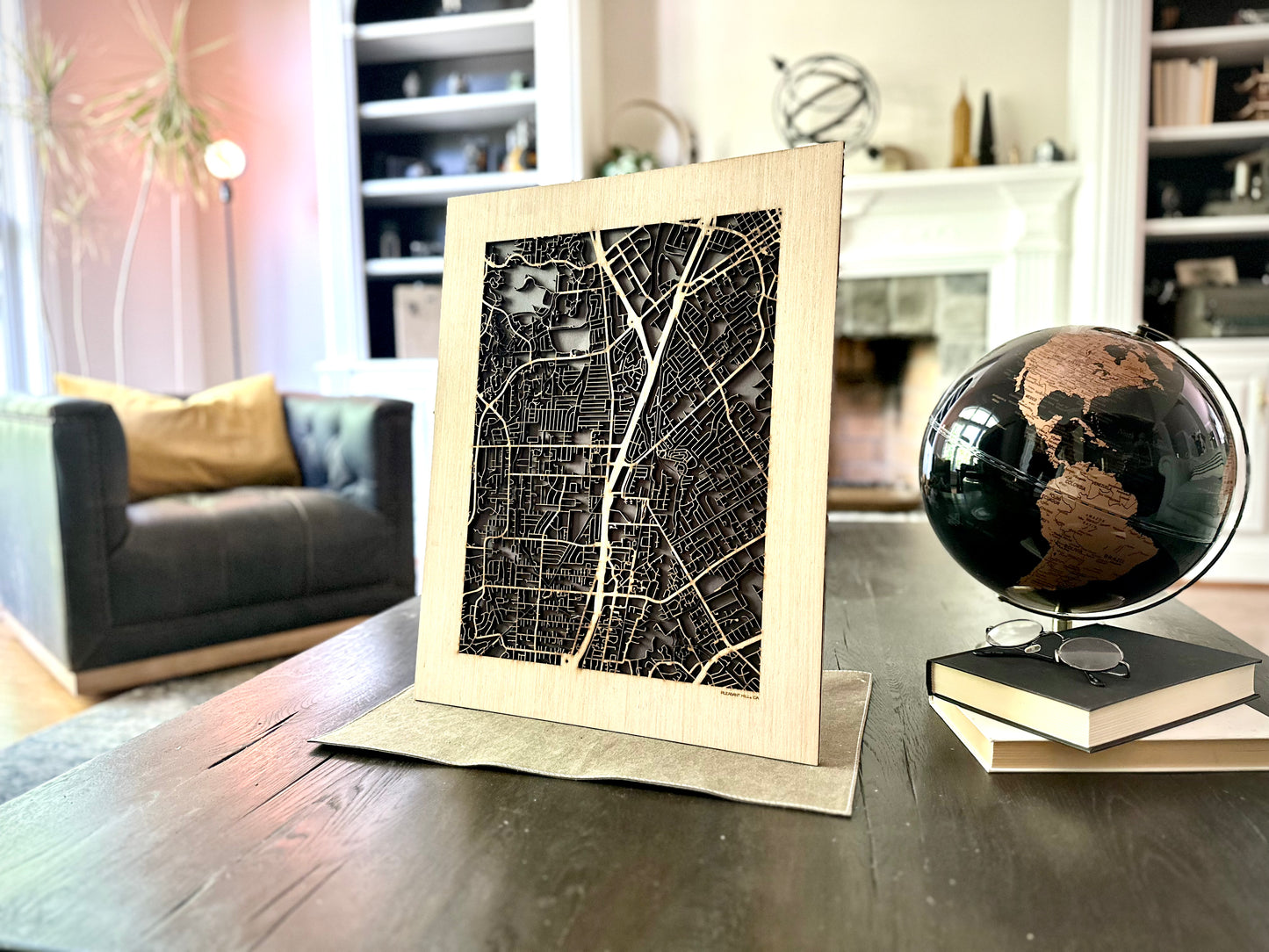 Pleasant Hill, CA City Street Map | Modern Wood Wall Art in a Minimalist design. 2 sizes