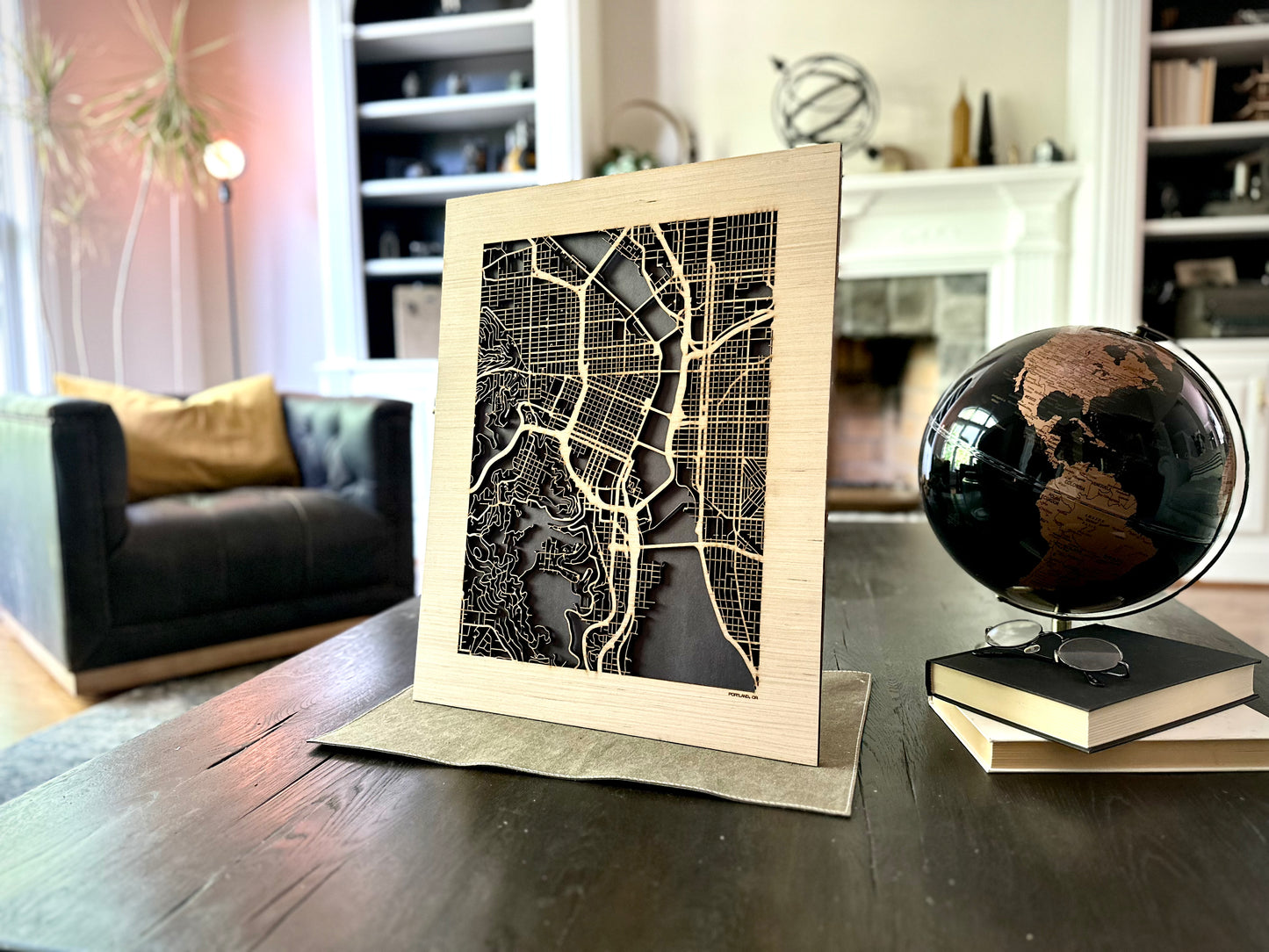 Portland, OR City Street Map | Modern Wood Wall Art in a Minimalist design. 3 sizes