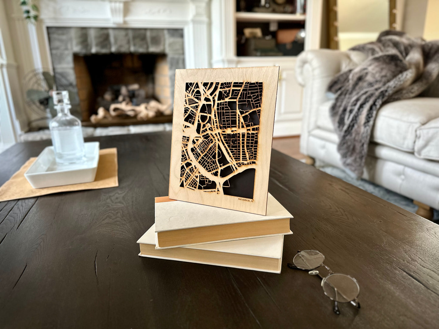 Providence, RI City Street Map | Modern Wood Wall Art in a Minimalist design. 2 sizes