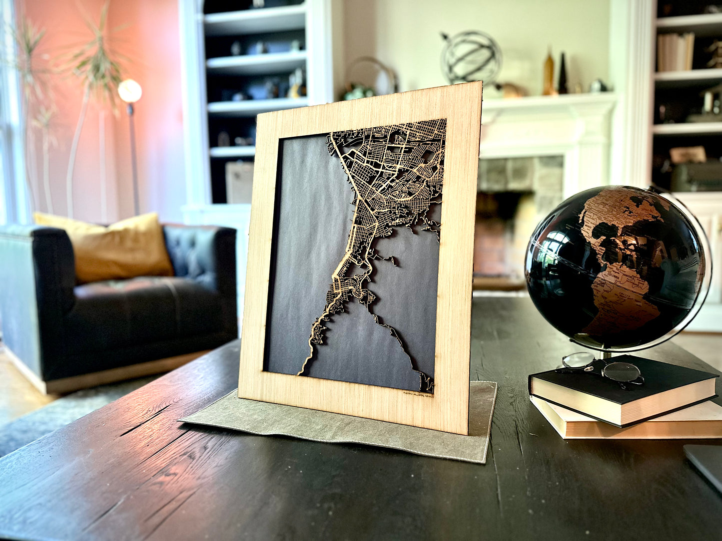 Puerto Vallarta, Mexico City Street Map | Modern Wood Wall Art in a Minimalist design. 2 sizes