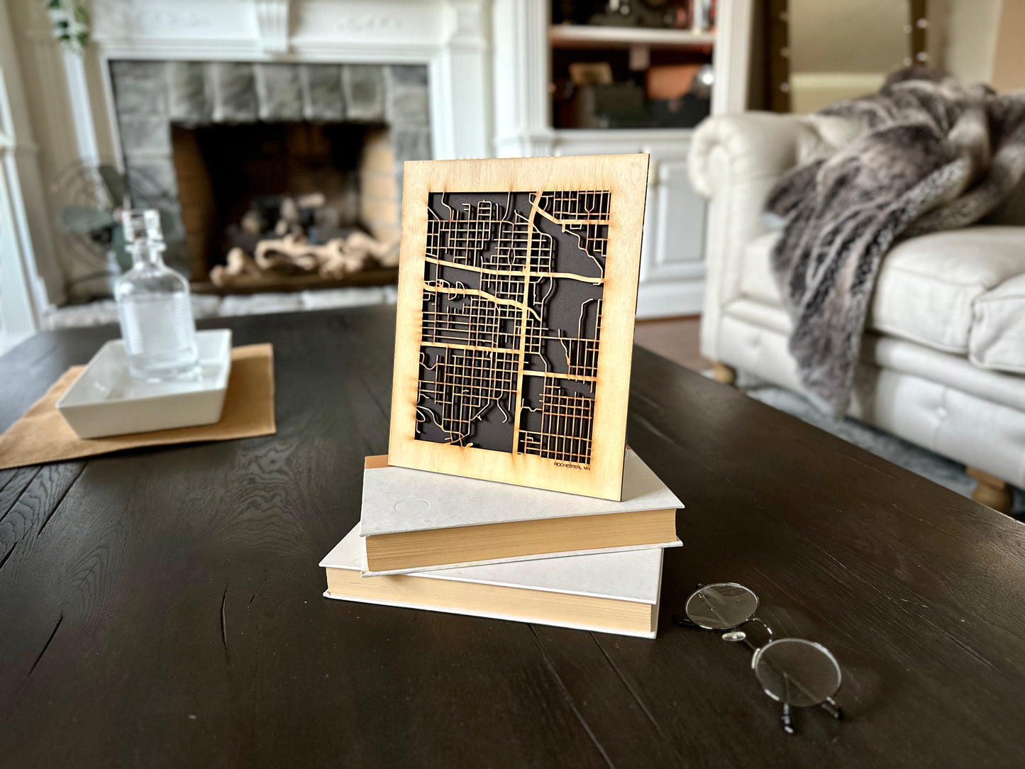 Rochester, MN City Street Map | Modern Wood Wall Art in a Minimalist design. 2 sizes