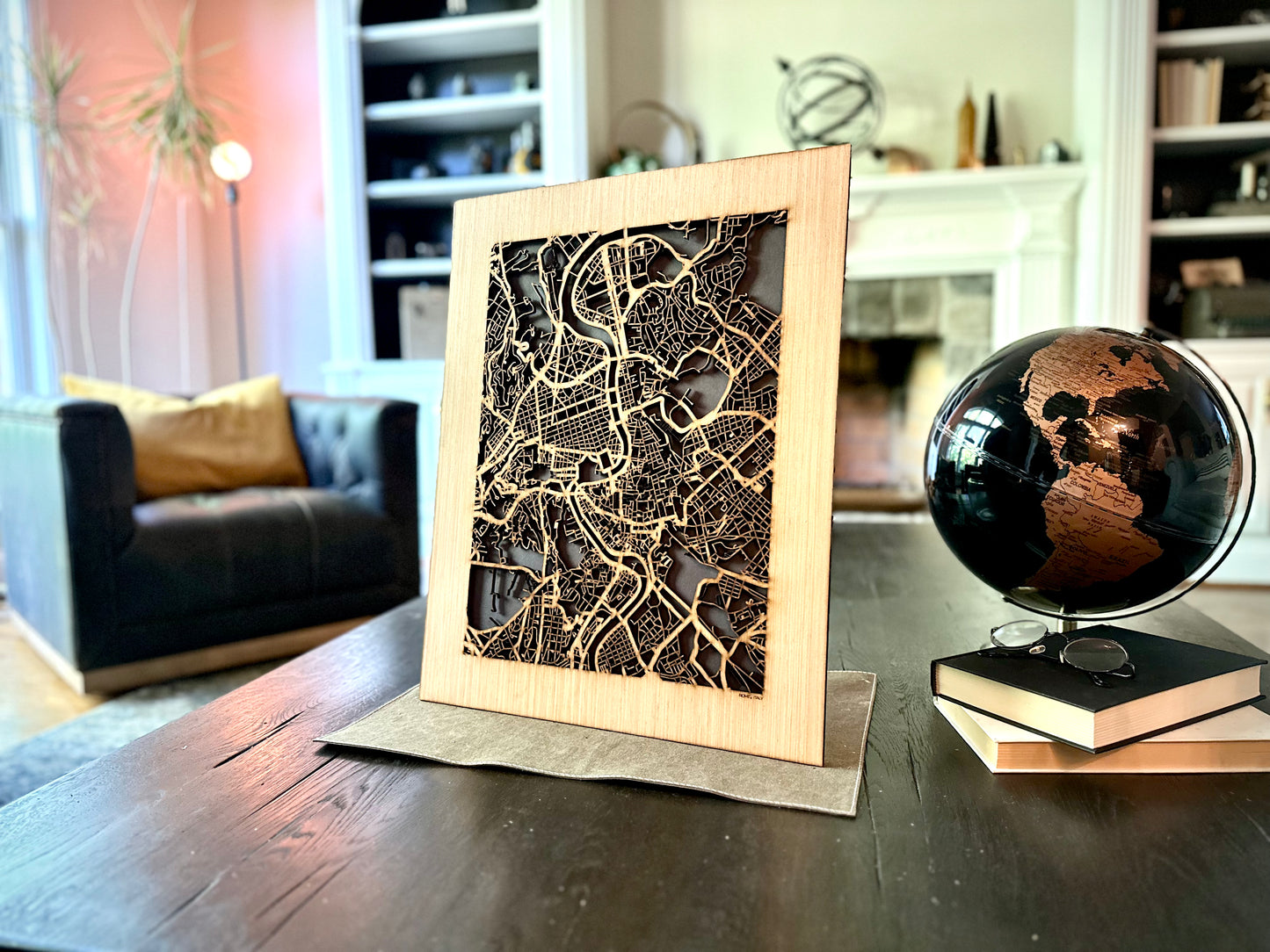 Rome, Italy City Street Map | Modern Wood Wall Art in a Minimalist design. 2 sizes