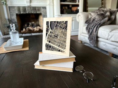 Sacramento, CA City Street Map | Modern Wood Wall Art in a Minimalist design. 3 sizes