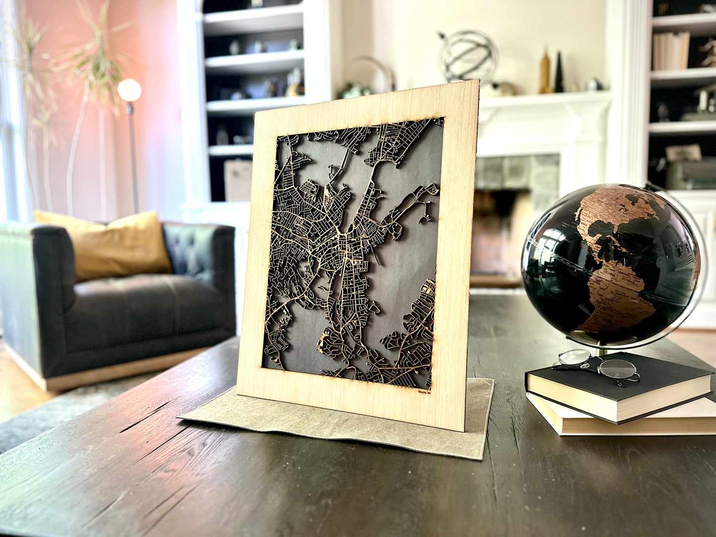 Salem, MA City Street Map | Modern Wood Wall Art in a Minimalist design. 2 sizes