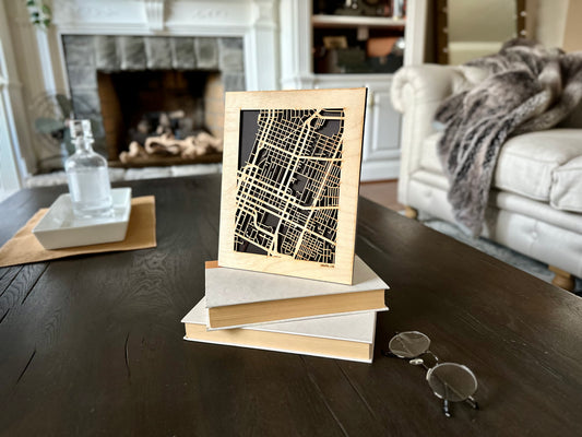 Salem, OR City Street Map | Modern Wood Wall Art in a Minimalist design. 2 sizes