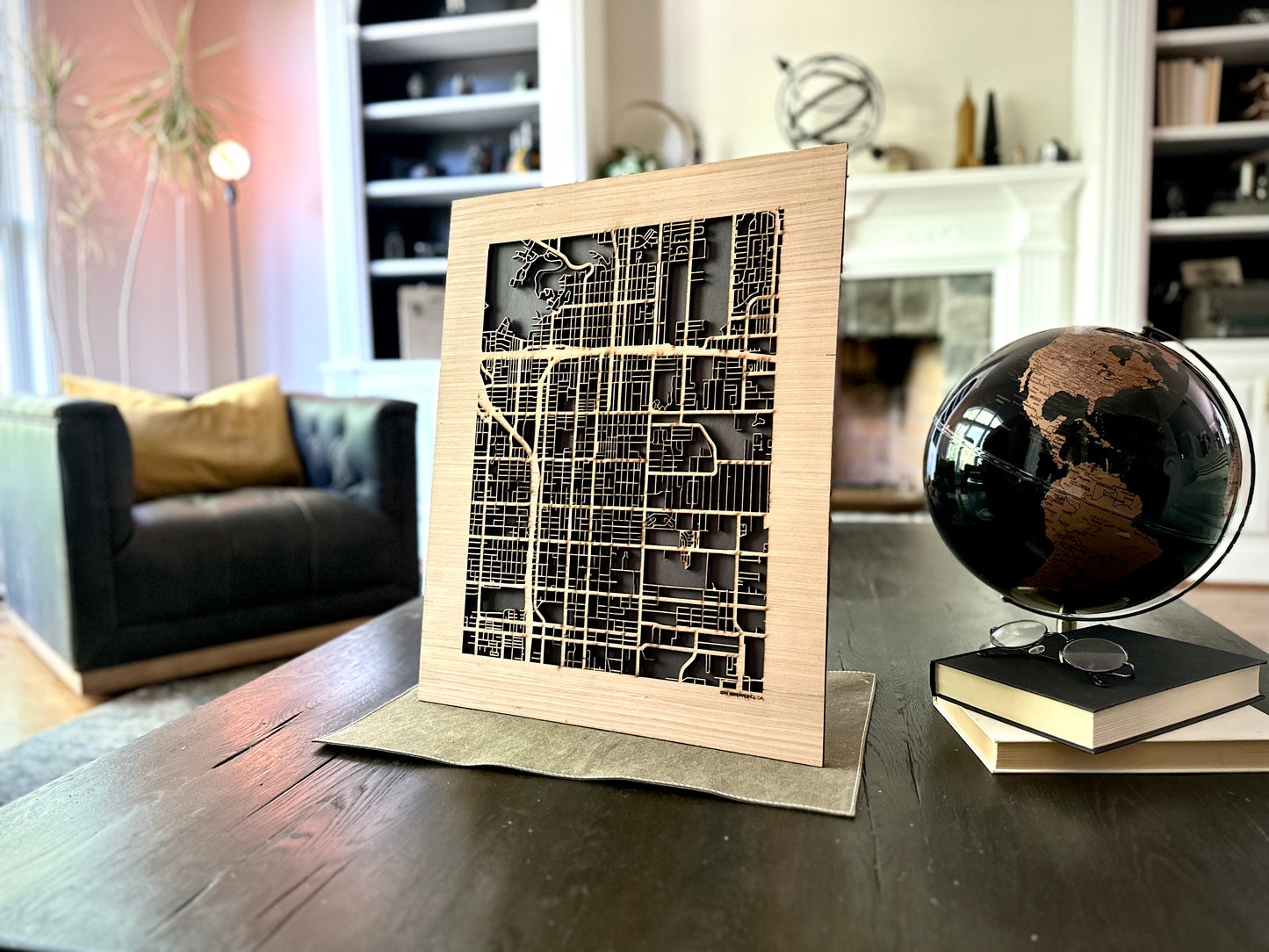 San Bernardino, CA City Street Map | Modern Wood Wall Art in a Minimalist design. 2 sizes