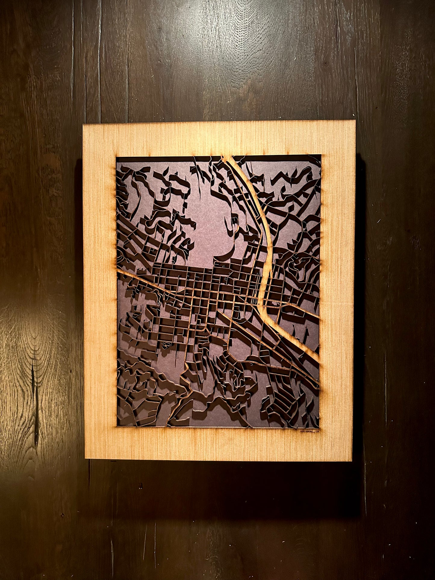 San Rafael, CA City Street Map | Modern Wood Wall Art in a Minimalist design. 2 sizes