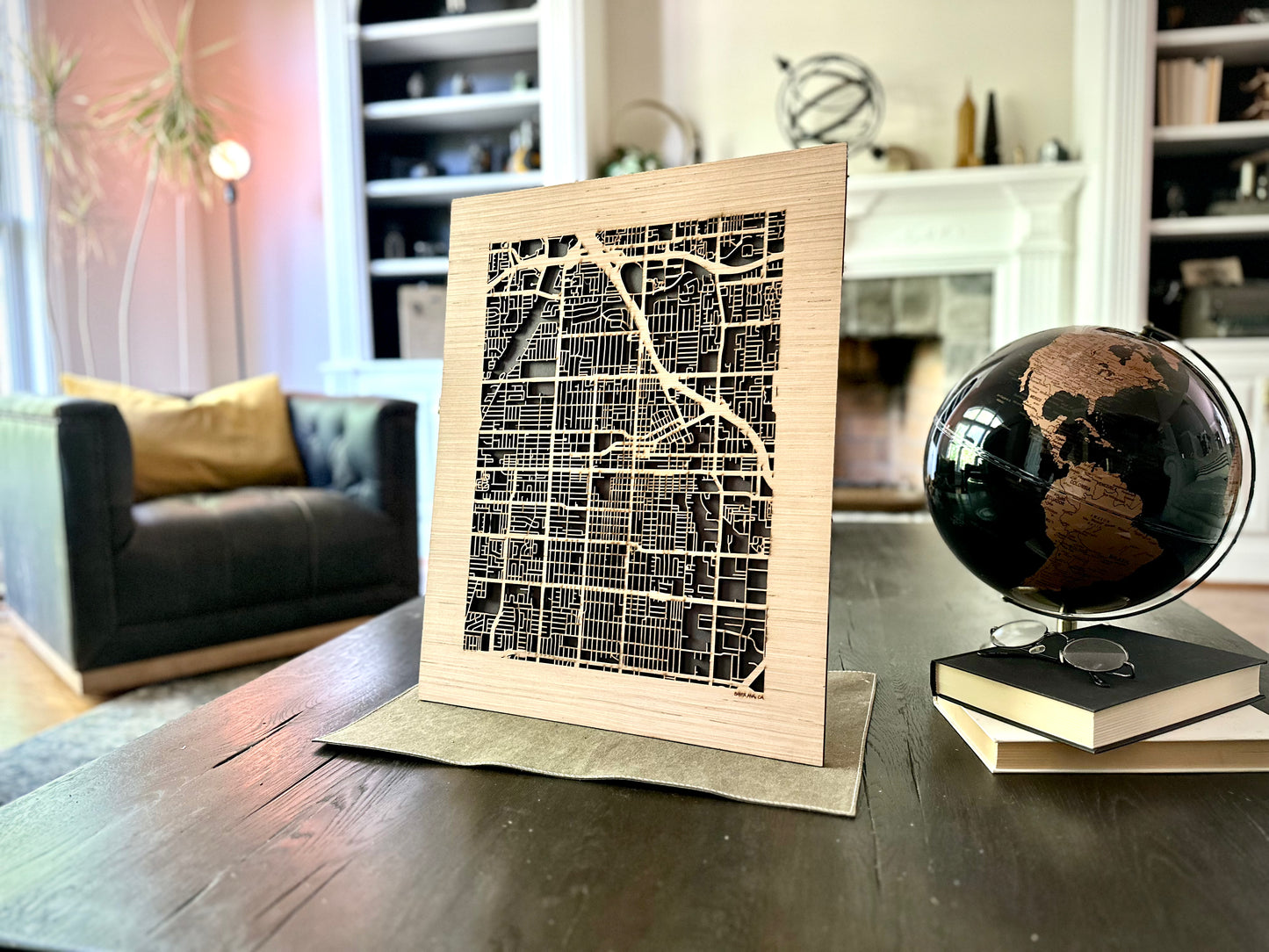 Santa Ana, CA City Street Map | Modern Wood Wall Art in a Minimalist design. 2 sizes
