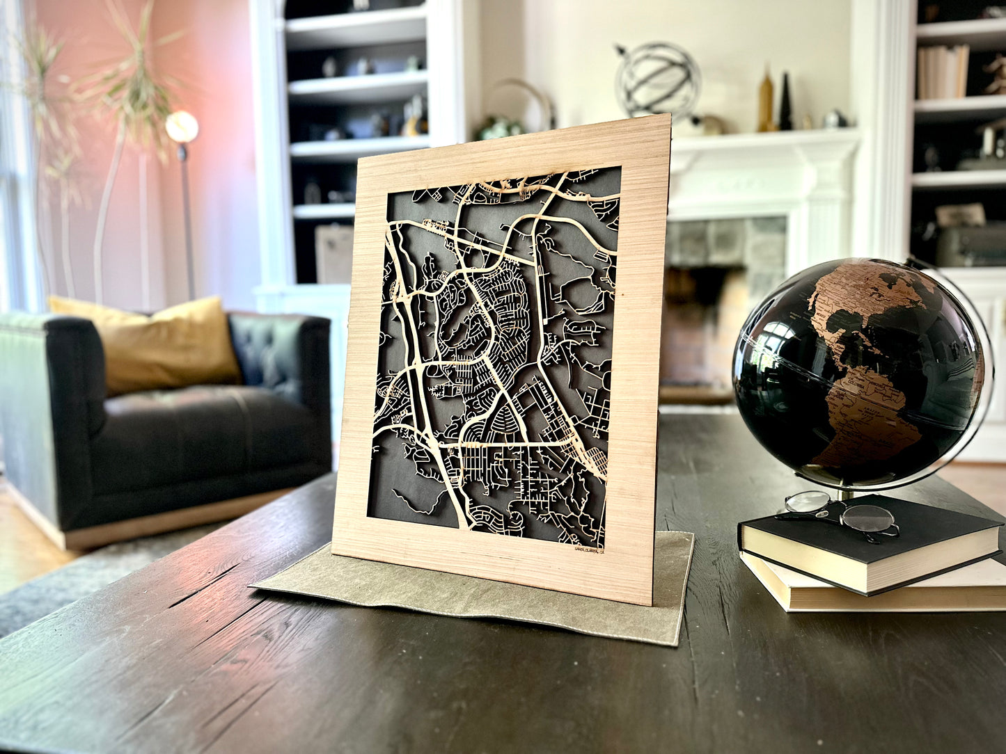 Santa Clarita, CA City Street Map | Modern Wood Wall Art in a Minimalist design. 2 sizes