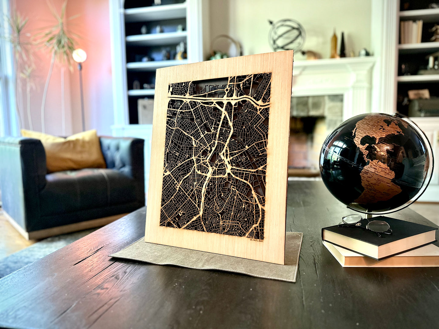 São Paulo, Brazil City Street Map | Modern Wood Wall Art in a Minimalist design. 2 sizes