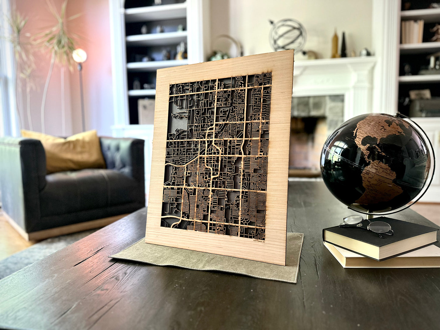 Scottsdale, AZ City Street Map | Modern Wood Wall Art in a Minimalist design. 2 sizes