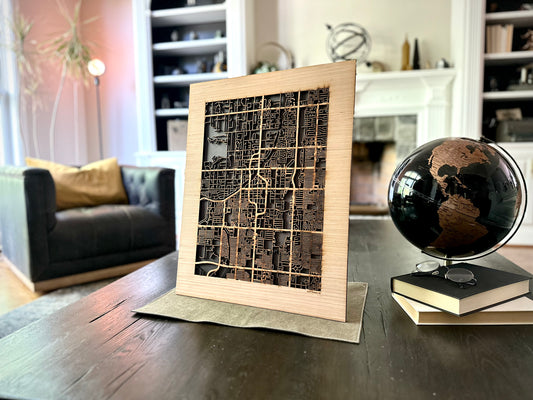 Scottsdale, AZ City Street Map | Modern Wood Wall Art in a Minimalist design. 2 sizes