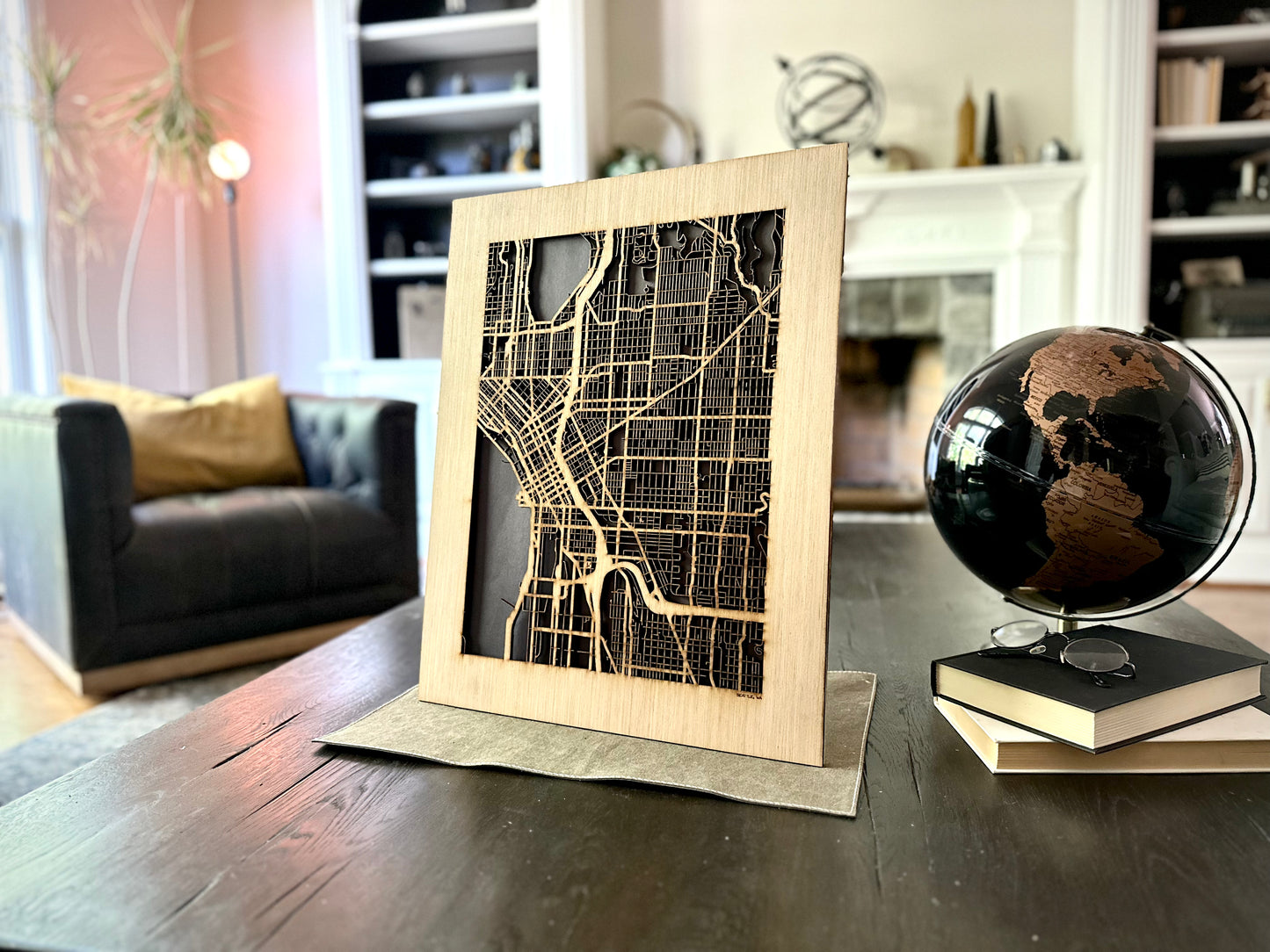Seattle, WA City Street Map | Modern Wood Wall Art in a Minimalist design. 3 sizes