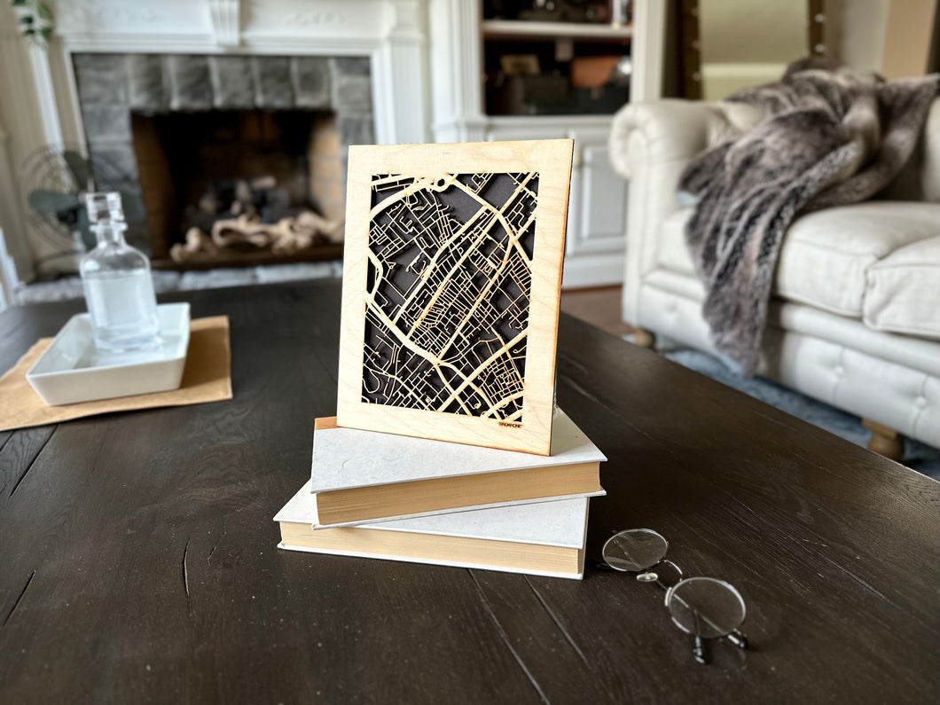 Singapore City Street Map | Modern Wood Wall Art in a Minimalist design. 2 sizes