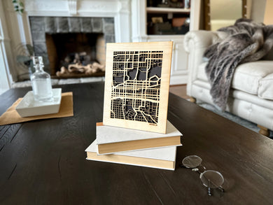 Spokane, WA City Street Map | Modern Wood Wall Art in a Minimalist design. 2 sizes