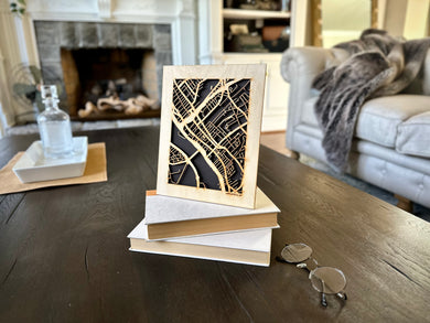 Springfield, MA City Street Map | Modern Wood Wall Art in a Minimalist design. 2 sizes