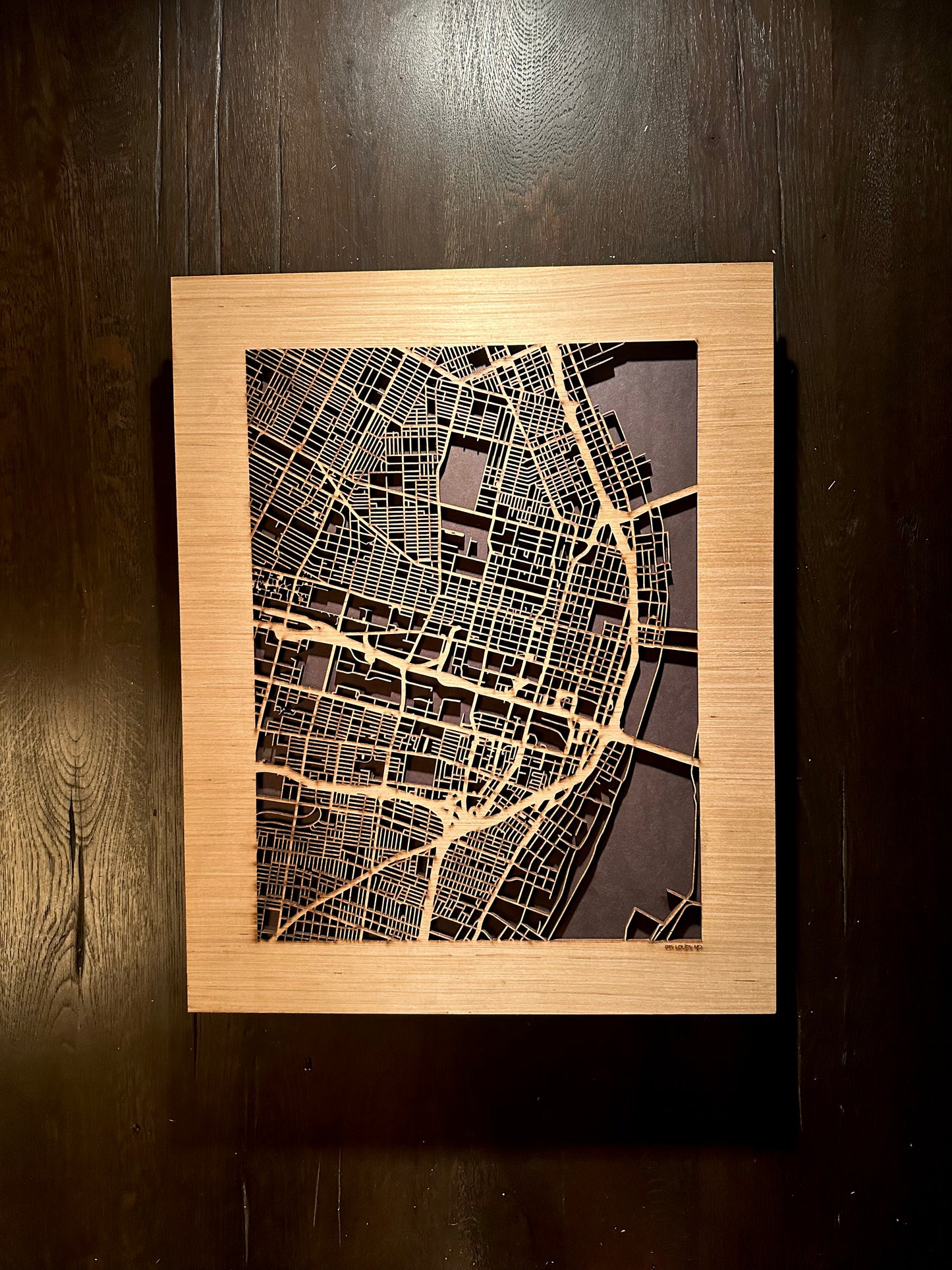 St. Louis, MO City Street Map | Modern Wood Wall Art in a Minimalist design. 3 sizes
