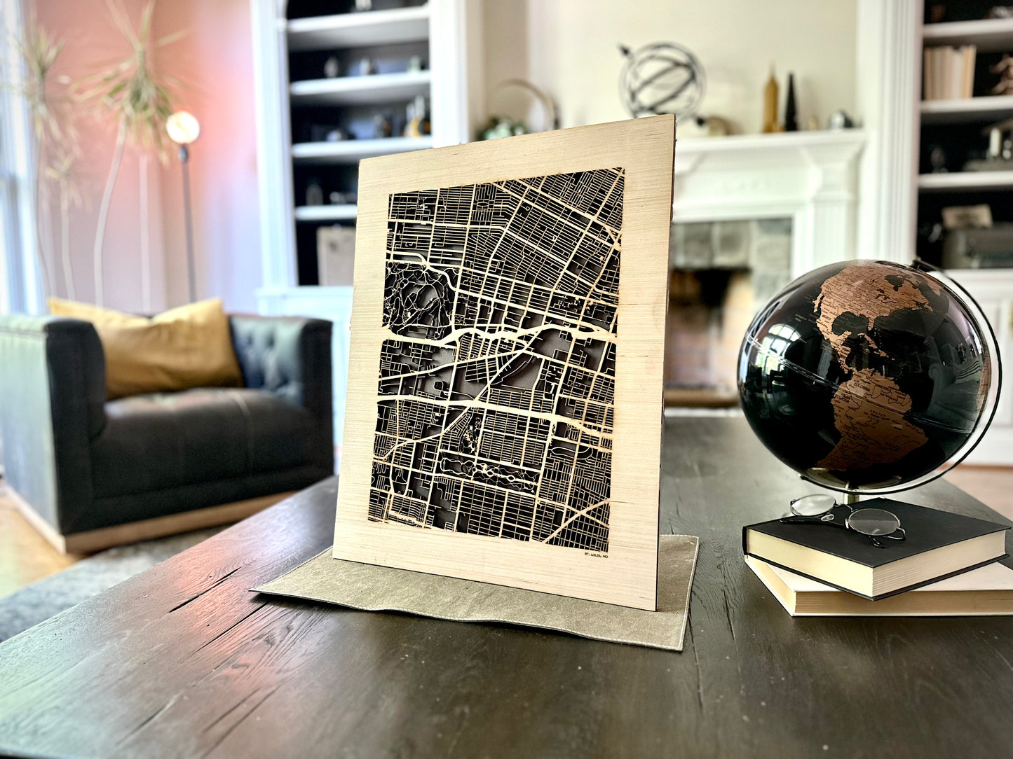 St. Louis, MO City Street Map | Modern Wood Wall Art in a Minimalist design. 3 sizes