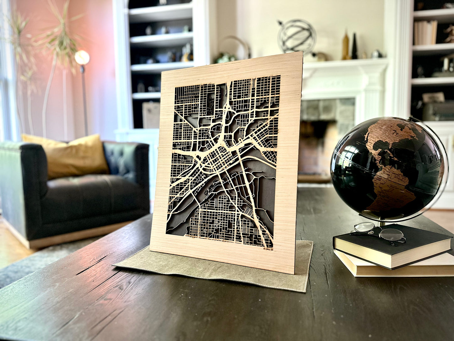 St. Paul, MN City Street Map | Modern Wood Wall Art in a Minimalist design. 2 sizes