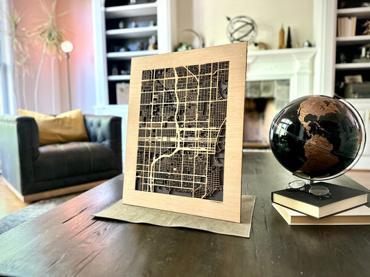 St. Petersburg, FL City Street Map | Modern Wood Wall Art in a Minimalist design. 2 sizes