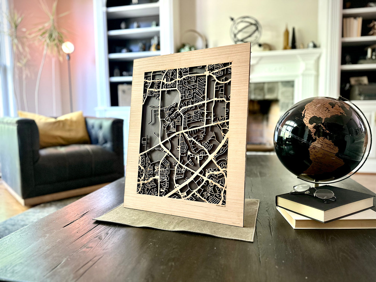 Sugar Land, TX City Street Map | Modern Wood Wall Art in a Minimalist design. 2 sizes