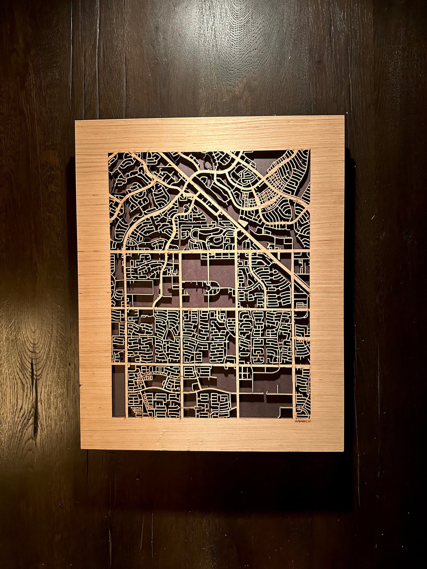 Surprise, AZ City Street Map | Modern Wood Wall Art in a Minimalist design. 2 sizes