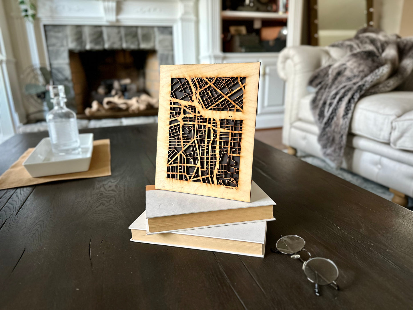 Syracuse, NY City Street Map | Modern Wood Wall Art in a Minimalist design. 2 sizes