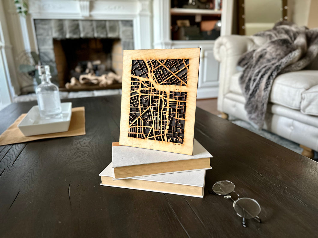 Syracuse, NY City Street Map | Modern Wood Wall Art in a Minimalist design. 2 sizes