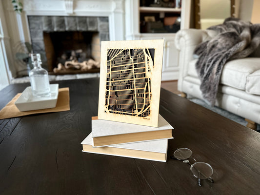 Tacoma, WA City Street Map | Modern Wood Wall Art in a Minimalist design. 2 sizes